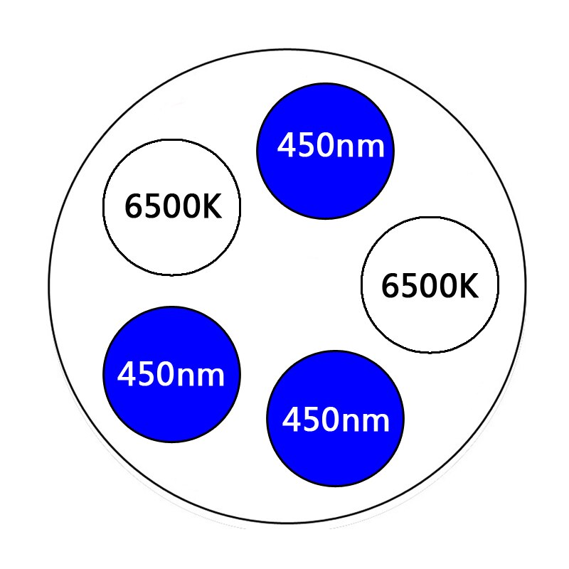 (1 stuks/partij) E27 LED Aquarium lamp, AC85-265V, 15 w/21 w/27 w/36 w/45 w/54 w, water planten Groeien Licht blub Voor Aquarium Verlichting: 3blue 2white