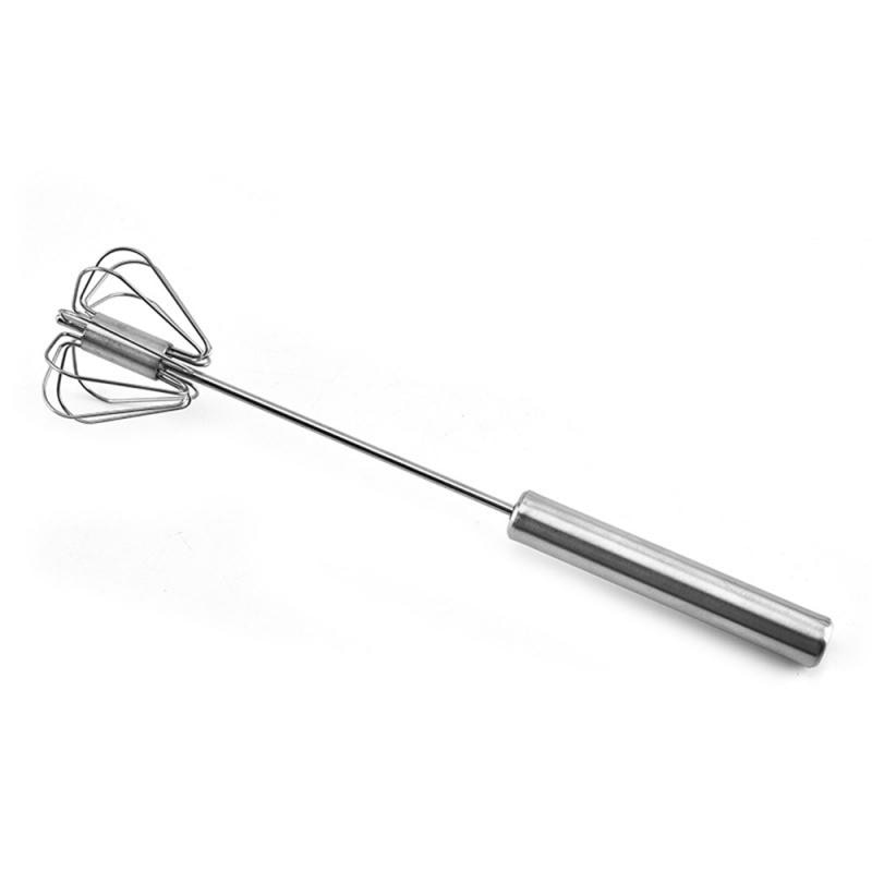 Rustfrit stål semi-automatisk piskeris mixer æg mælk piskeris kogeværktøj æg blending omrøring håndpisker mixer bagning 1 stk.