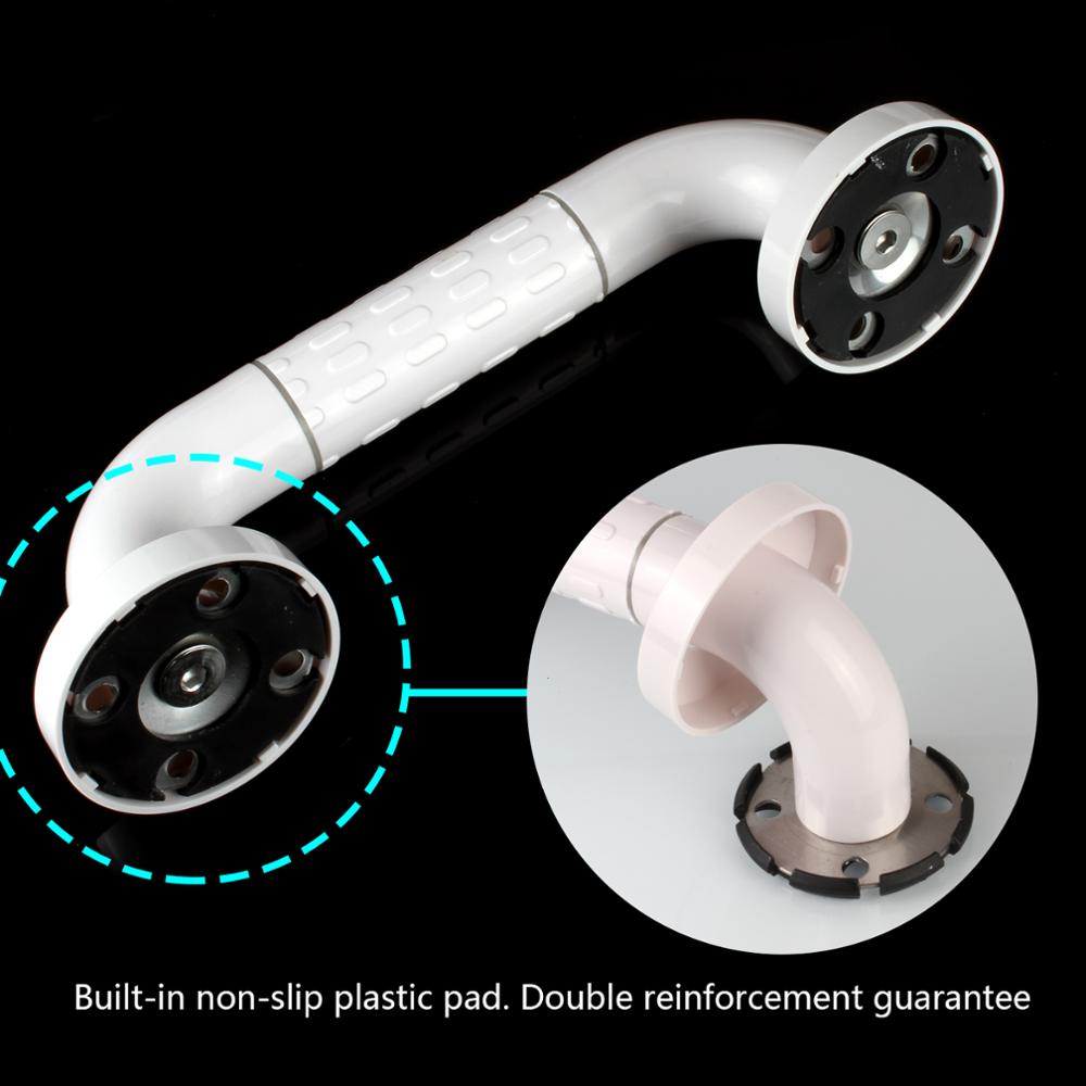 30/40/50/60cm Heavy Duty Fluted Grab Bar Safety Grab Rail - Various Sizes White Disability Aid