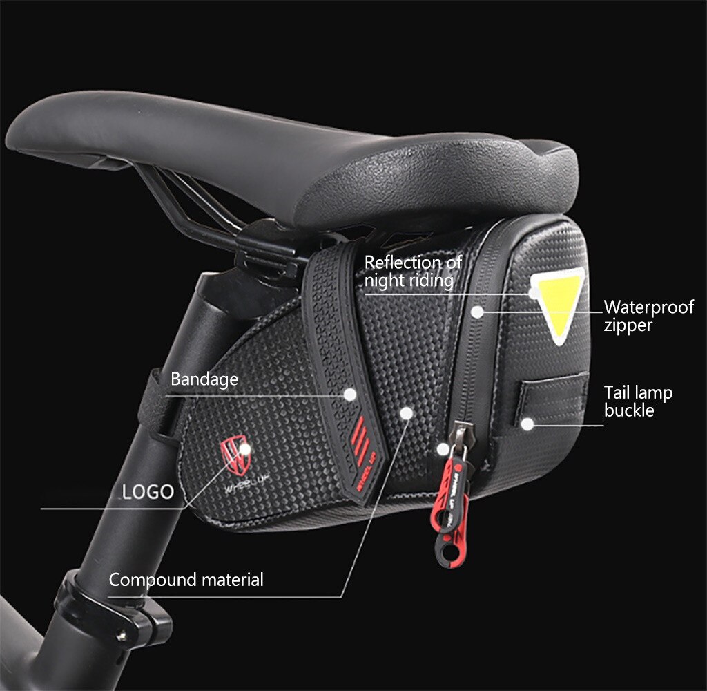 Bike Seat Bag Waterproof Bicycle Saddle Bag Under SeatCycling Seat Pack Cycling Pouch phone Bag#30