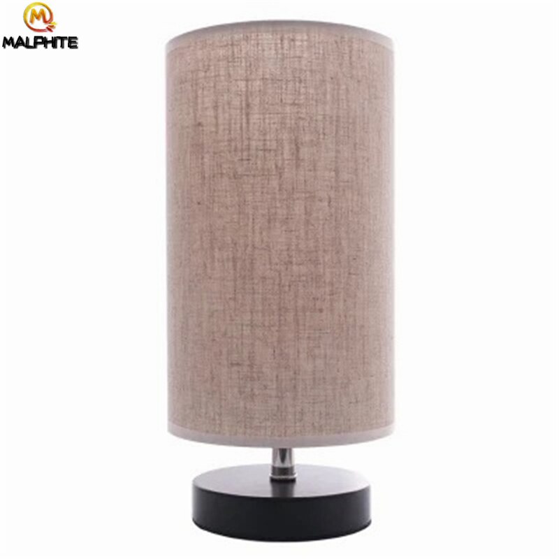 Modern Linen Table Lamps For Living Room Lamps Table Fixtures Table Light Bedroom Bedside Lamp Wood Home Decor Luminaire Table