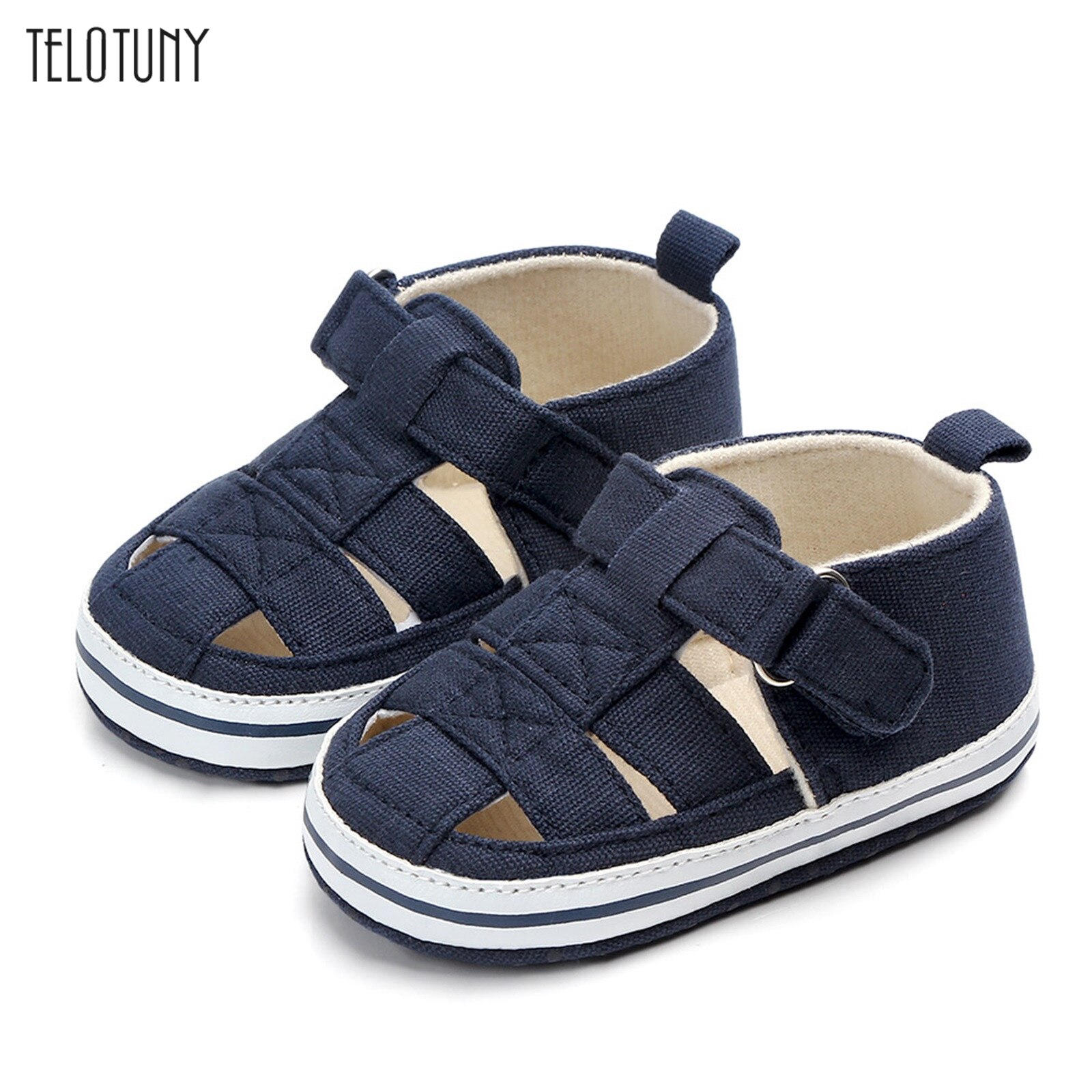 Sandali scarpa First Walker antiscivolo neonato ragazzi bambini bambino estate scarpe da presepe morbide Prewalker sandali traforati antiscivolo