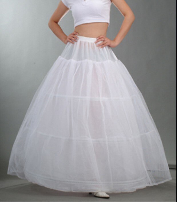 2- laags 3- hoepel elastische taille trouwjurk met trekkoordjurk petticoat onderrok crinoline trouwjurk