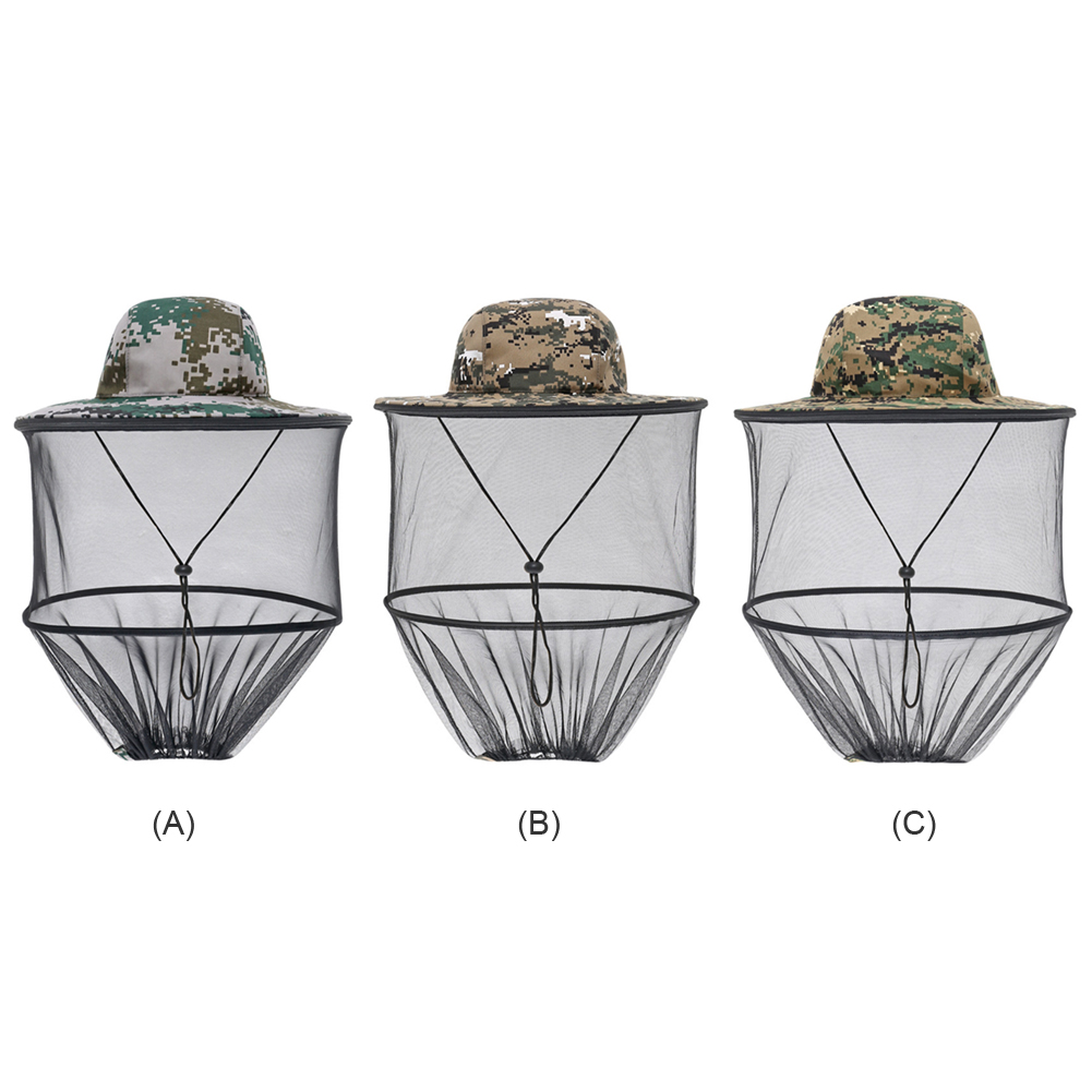 Sombreros de red antimosquitos Unisex, plegable, para pesca al aire libre, Camping, ocio, a prueba de rayos ultravioleta