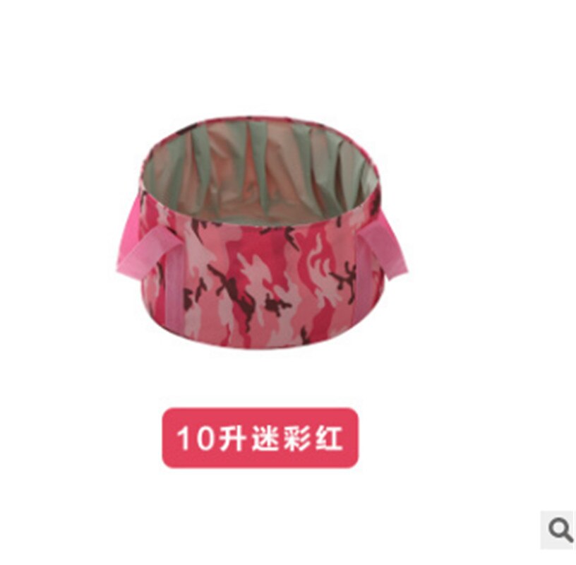 Outdoor Camping Portable Opvouwbaar Opvouwbare Waterzak Wastafel Reizen Wastafel 12L: Camouflage pink