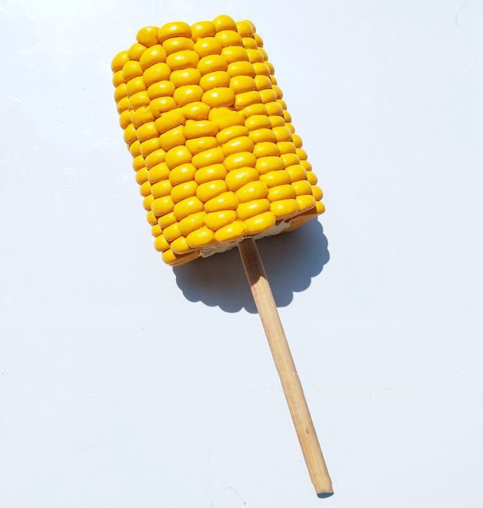 Simulation Food 3d Resin Fridge Magnets Apricot Cake Tart Corn Refrigerator Paste Magnet Home Decoration 3D Sticker 1pc: e