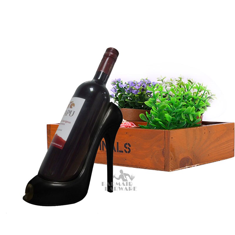 High Heel Shoe Wine Bottle Holder Stylish Rack Basket Accessory for Home Bar Tools