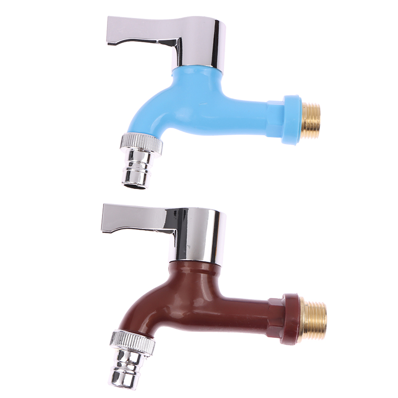 Garden Balcony Water Tap 1/2" Male Thread Washing Machine Faucet Wall Mount Plastic Water Hose Quick Connector