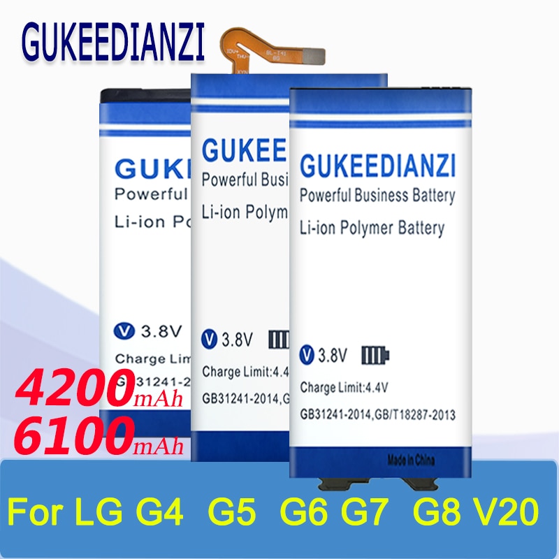 Battery For LG G5 G6 G4 G7 G8 ThinQ V20 H850 H820 H830 H831 H840 G600L H870 H871 H872 G7+ G7ThinQ LM G710 Q7+ LMQ610 Bateria