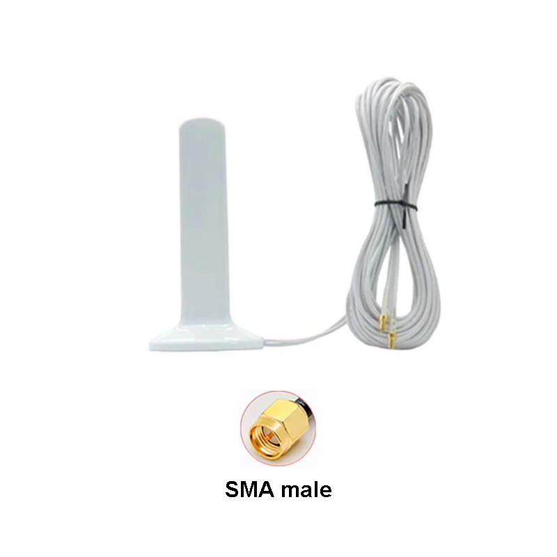 Antena 5G RG174 3M para Roteador e Modem, Amplificador de Sinal Externo 600-6000MHz, Antena Omnidirecional com Base Magnética SMA Macho TS9 CRC9: Azul
