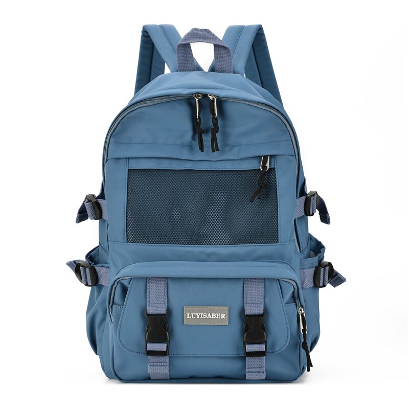 Crossten waterproof nylon women's backpack girls' travel high capacity student bookbag men's black laptop backpack