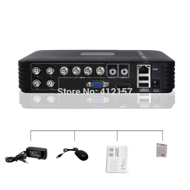 Cctv security 8ch dvr ahd 720p 1080n 1080p 5- in -1 hybrid cvi tvi analog hd ip kamera hvr nvr videooptager  p2p mobil visning hdmi