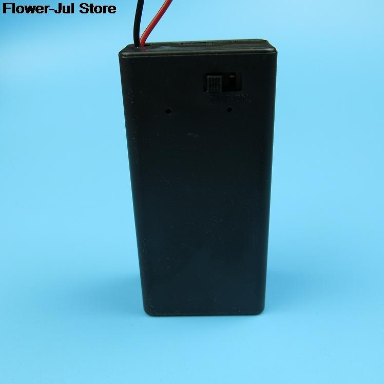 1PCS 9V Battery Case 9V Volt PP3 Battery Holder Box DC Case With Wire Lead ON/OFF Switch Cover