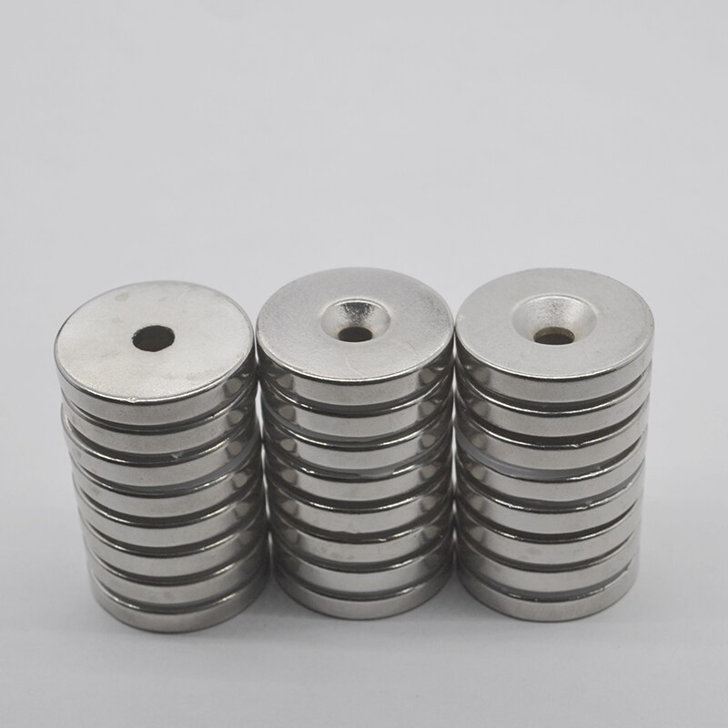5pc N40 30mm x 5mm magneet Verzonken Neodymium Magneet Ring Gat 5mm Kleine Ronde Permanente Super sterke Krachtige Magnetische Magneten