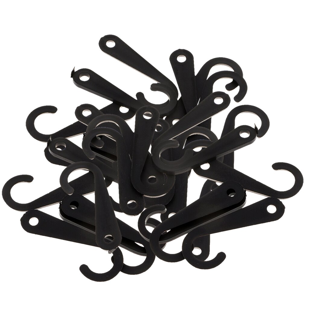 50 Stuks Plastic J Haken Hanger Voor Sokken Retail Kleding Display Hanger Accessoires: Black