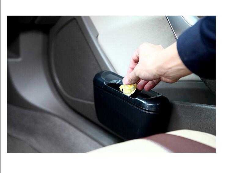 Car Styling Opening Car Waste Bin Vehicle Rubbish Dustbin Garbage Bin Trash Can Dust Bin Multifunctional Scraps Paper Organiser