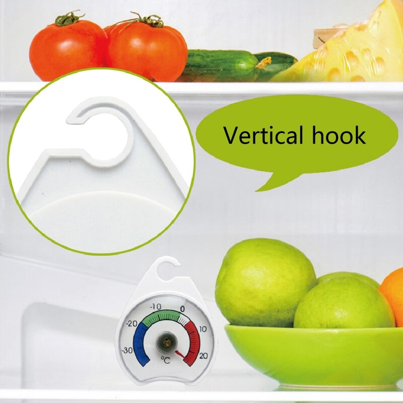 Mini Refrigerator Thermometer Digital Hook Thermometers with Red Indicator for Home Kitchen Shopping Mall Freezer Fridge