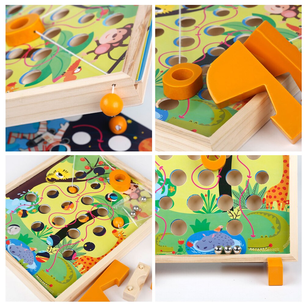 Kids Wooden Balance Game Board Hand-Eye Coordinati... – Vicedeal