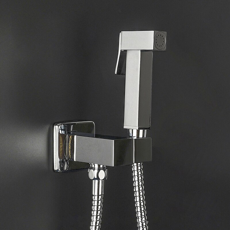 Solid Brass Brushed Gold Bidet Bathroom Hand Shower Bidet Toilet Sprayer Hygienic Shower Bidet Tap Wall Mount Black Bidet Faucet