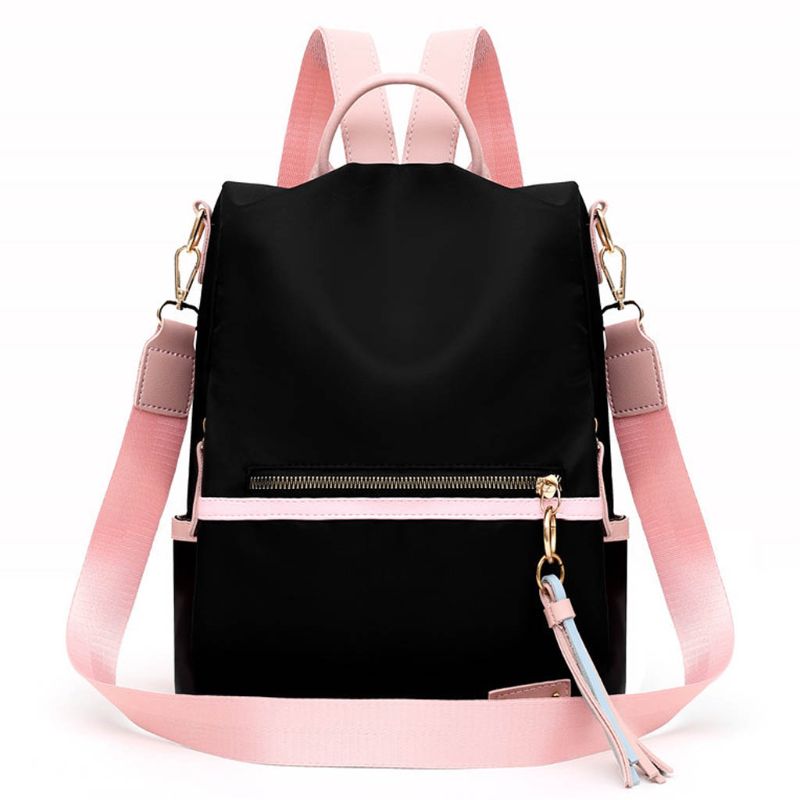 Mochila antirrobo para mujer, morral informal, mochila de viaje, bolso de hombro para chicas adolescentes: Black