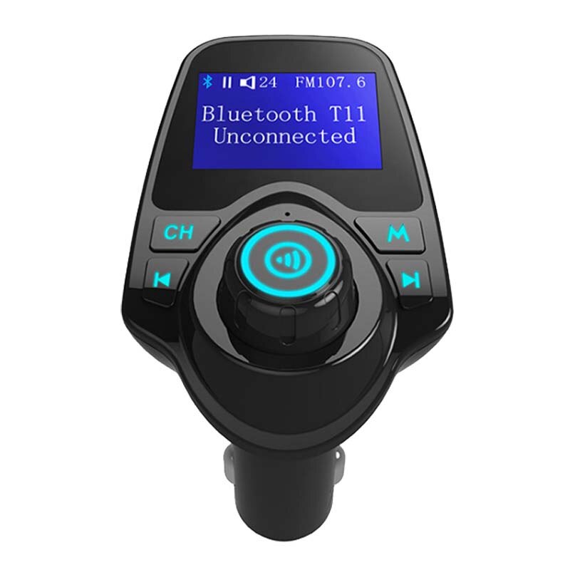 Handy-ladegerät fürs auto, freisprecheinrichtung, fm-transmitter, bluetooth,  mp3- player-autoladegerät mit zwei usb-anschlüssen für iphone und xiaomi: Default Title