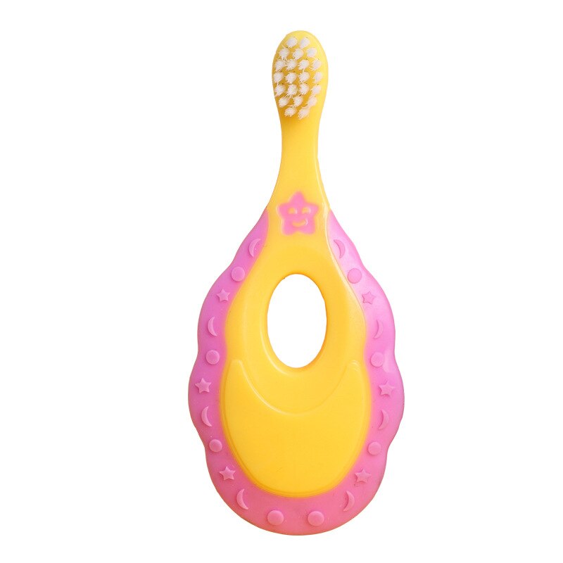 Kids Toothbrush Infant Toothbrush with Handle Silicone Oral Care Cleaning Brush for Toddlers Ages 2-12: 1PCS yellow A