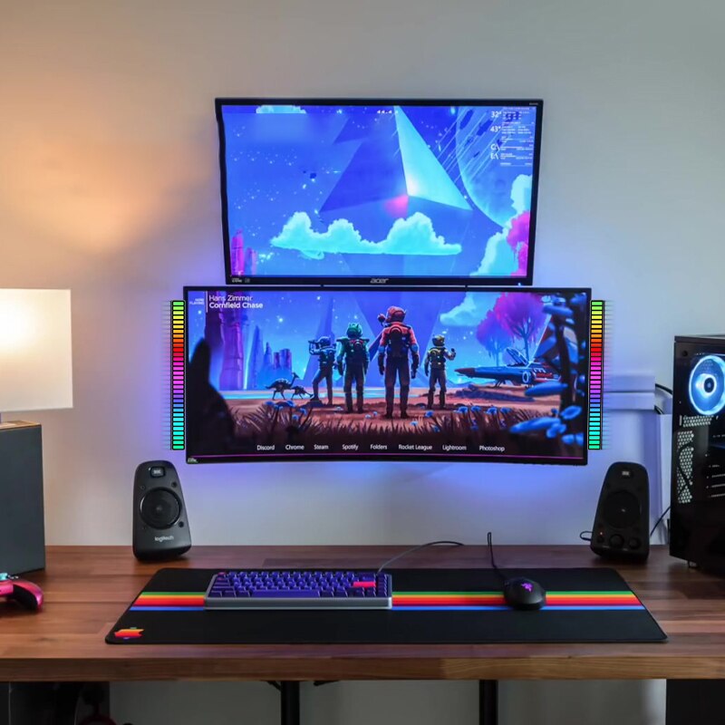 RGB Music Sound control LED light app control Pickup Voice Activated Rhythm Lights color Ambient LED Light bar Ambient Light