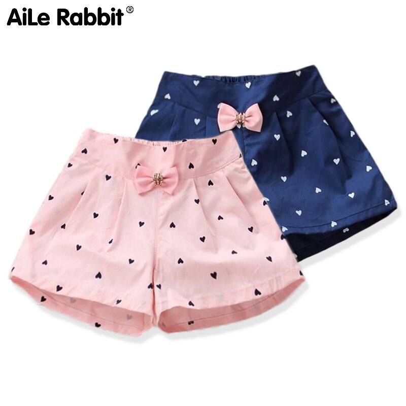 Pantalones cortos de lunares para niñas, Shorts versátiles de , color rosa, azul marino, verano,