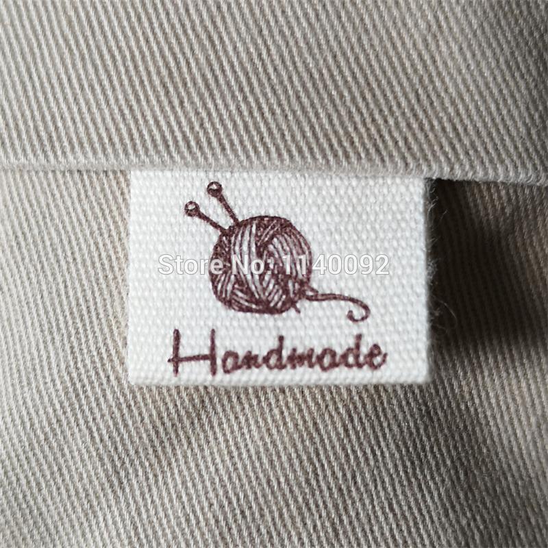 custom clothing cotton printed label/garment cottom tag printing/main label/DIY hand made label label 50 pcs