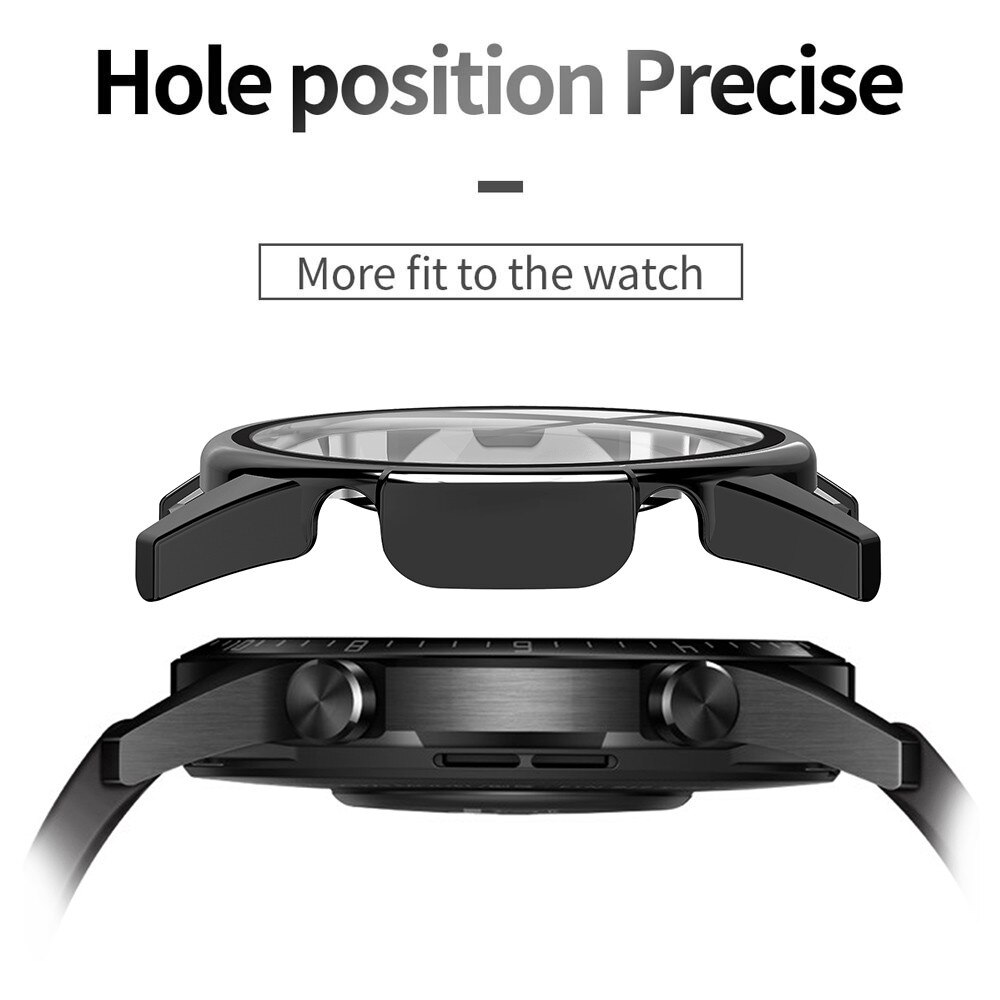 Capa protetora de tela para huawei relógio gt 2 46mm 42mm 2e caso gt2 pára-choques com filme de vidro temperado completa acessórios do escudo