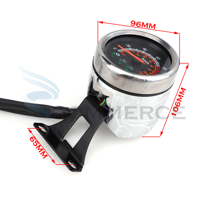 Kilometertæller, speedometer, instrumentbræt, passer til 150cc 200cc 250cc atv, utv, buggy, quad, dirt bike, modifikationstilbehør