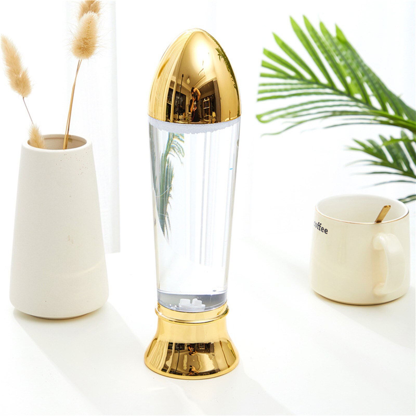300ml Led Candles Rotating Color Changing Glitter Led Candles Flameles Romantic Crystal Candle Light Home Party Decoration#T2: K