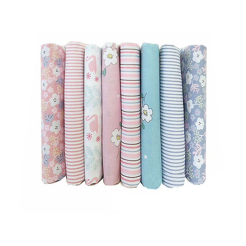 Telas estampadas de algodón de 25x25cm, telas cuadradas para Patchwork, costura de retazos, tela de costura artesanal, 8 Uds.