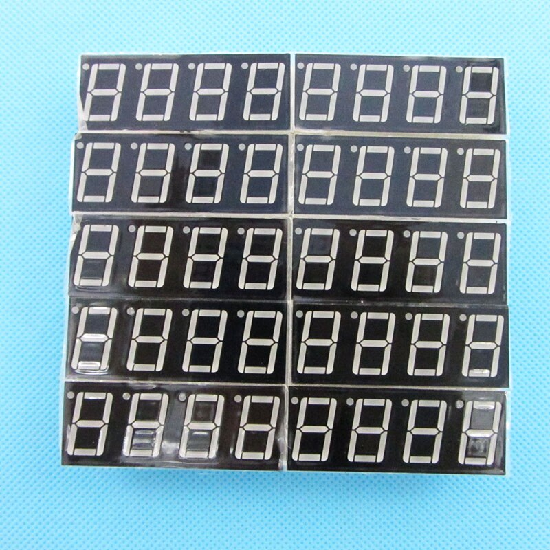 5 pcs 4 Bit Digital Tube Common Annode Digital Tube 0.56" 0.56in. Red LED Digit 7 Segment Display +
