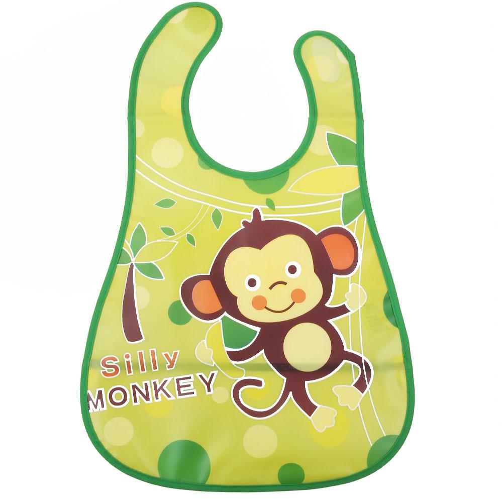 Babadores de bebê babadores de grau alimentício babador macio confortável saliva toalha à prova de óleo almoço bebê crianças babador acessórios de alimentação ajustável: Silly Monkey
