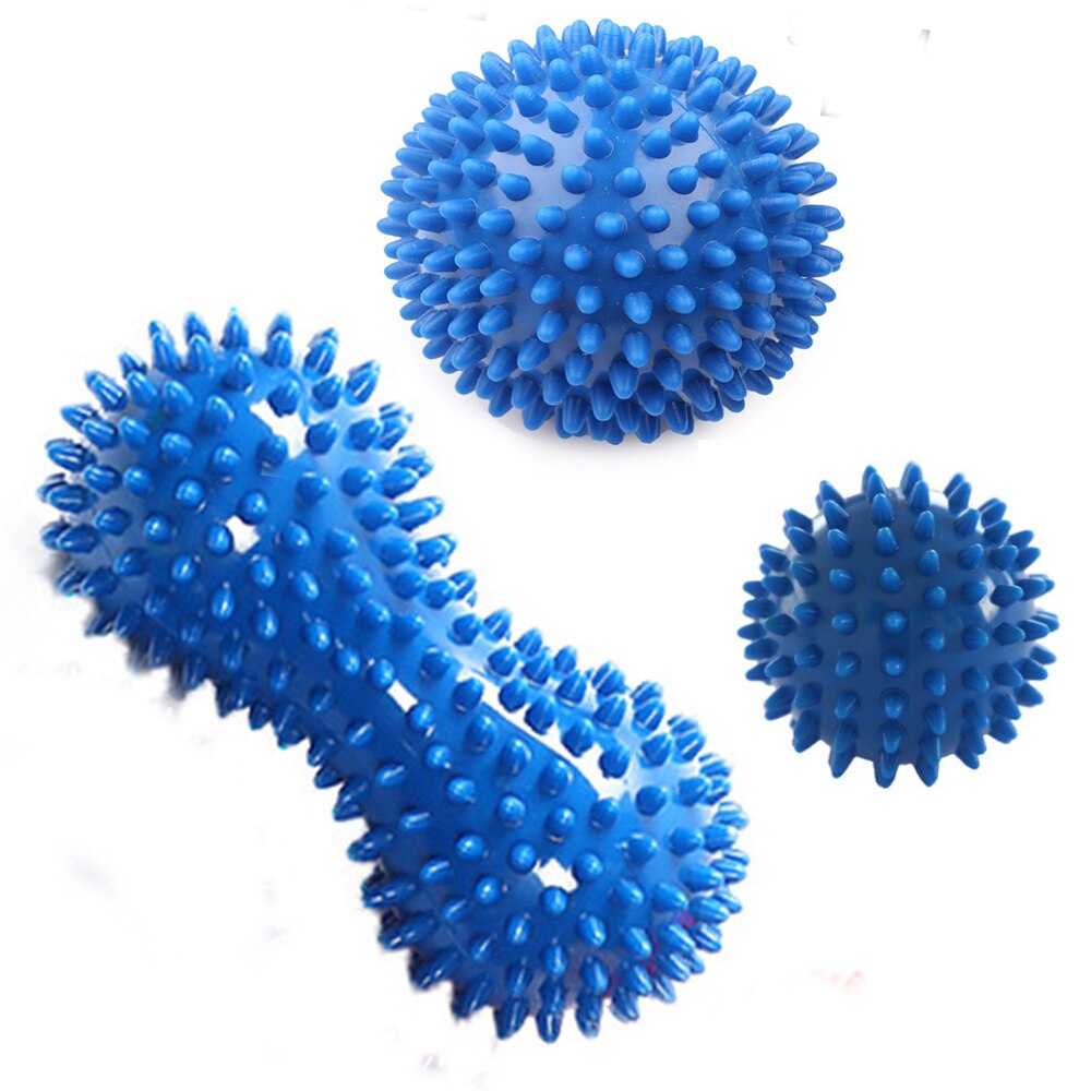 PVC Training grip ball Portable physiotherapy ball Catch hand hedgehog Foot Massage ball: Blue