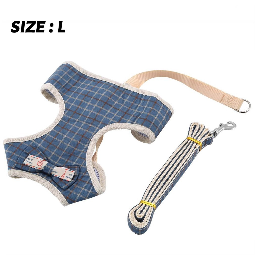 Pet Leash Bowknot Pet Chest Strap Vest Style Cat And Dog Leash Rope No Traction Dog Harness Breathable Mesh