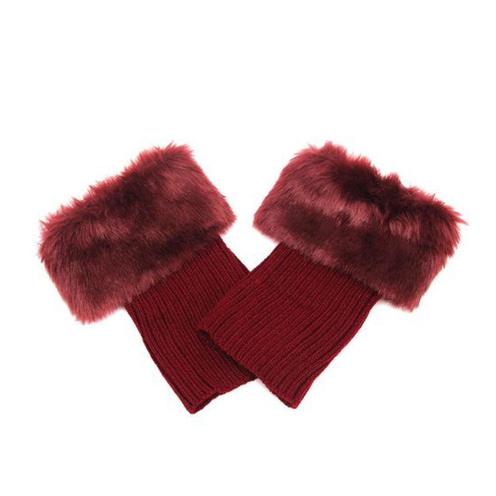 Mulheres Inverno Cor Sólida Curto Knit Polainas Bota Socks Toppers Punhos Macios presentes de Natal термоботинки beenwarmers dames
