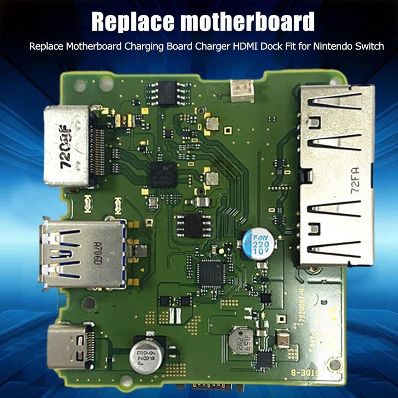 Para Nintendo Switch reemplazar la placa base de carga Reparación de placa partes cargador HDMI carga Dock