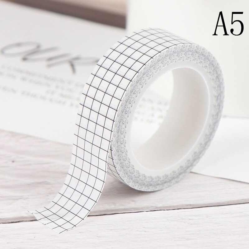 Grid Washi Tape Japanese Paper DIY Planner Masking Tape Adhesive Tapes Stickers Stationery Tapes Decorative: A5