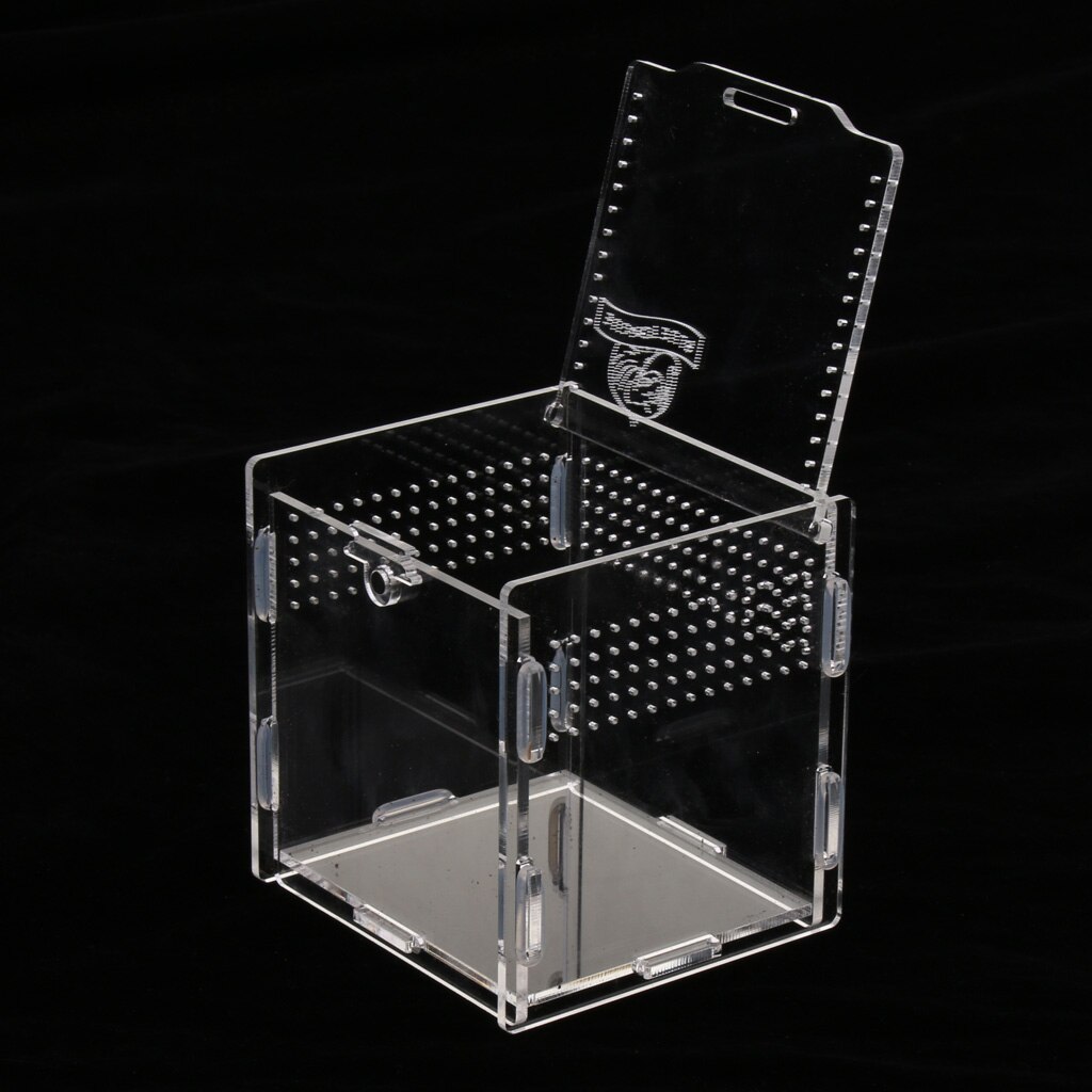 Reptile Tank Acrylic Insect Spiders Tortoise Lizard Breeding Box Vivarium: Clear