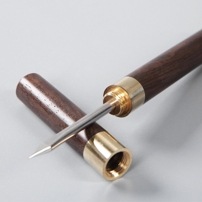 Sandalwood Tea Knife Needle Pick With Wood Handle Puer Tea Tools Cone Needle Breaking Prying Tea Brick Tool