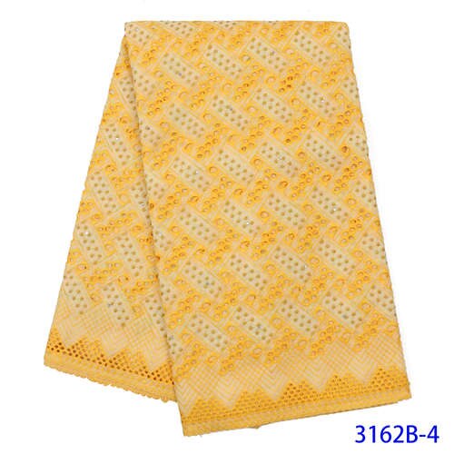 Swiss Lace Fabric Swiss Voile Lace Dry Cotton Lace Fabrics with Stones Holes for Dresses KS3162B: Picture 4