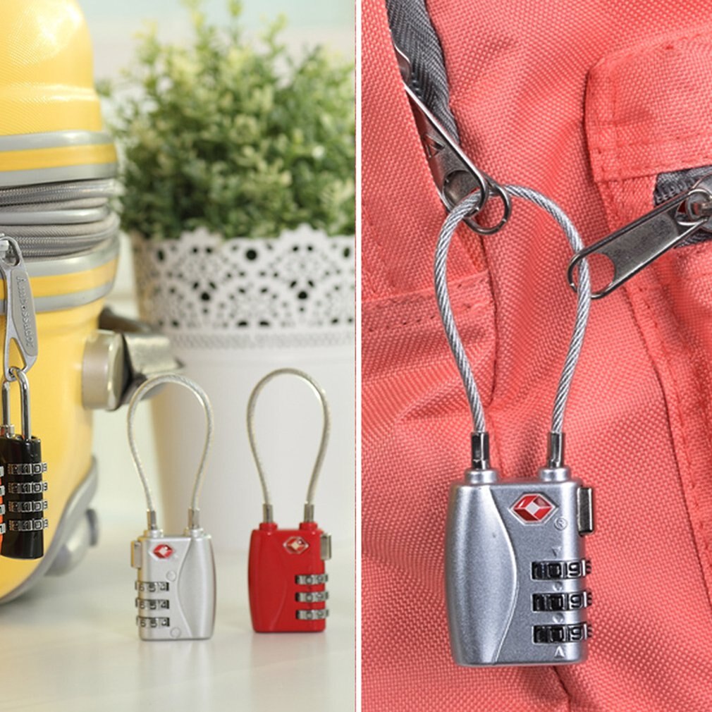 TSA719 3 Digit Password Lock Gym School Locker Security Lock Suitcase Luggage Coded Lock Cupboard Cabinet Locker Padlock