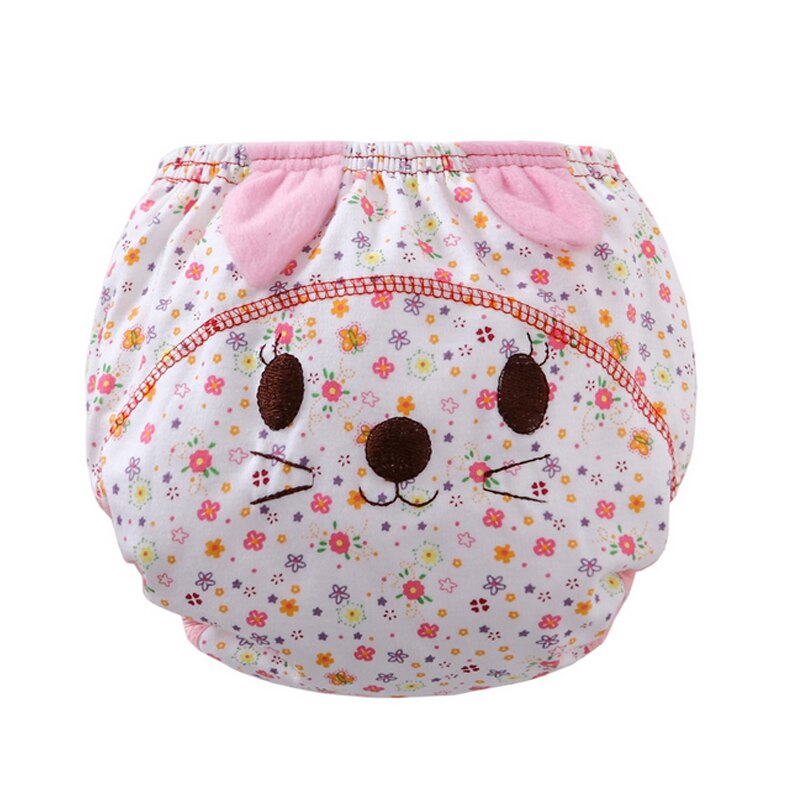 2Pc Mädchen Jungen Unterwäsche freundlicher Unterhose Wiederverwendbare Baby, Kleinkind Windel Tuch Windeln 80/90/100: Katze / 90