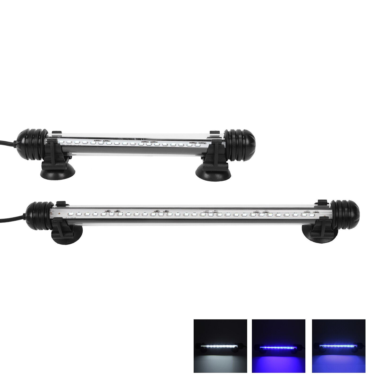 AC 100-240V Aquarium Submersible Light LED Fish Tank Light With 3 Light Modes Dimmable IP68 Waterproof High Brightness