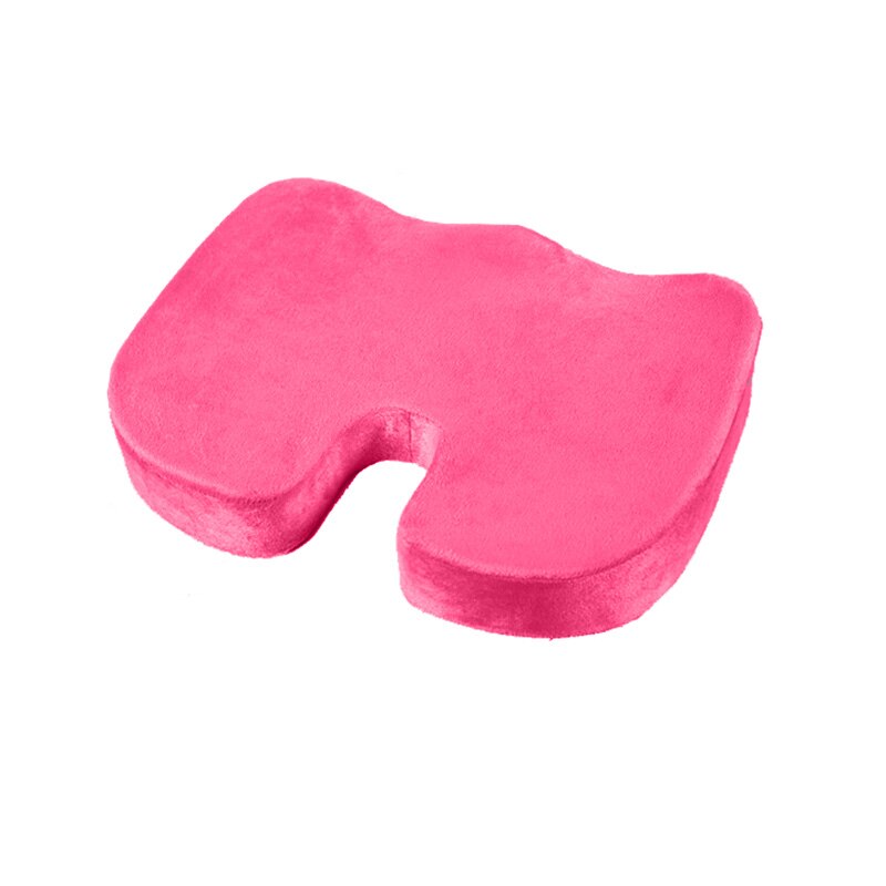 Orthopedisch traagschuim zitkussen voor stoel, auto, kantoor, thuis, zitkussen, massagekussen, woondecoratie, leeg kussen met kern: Karmijn