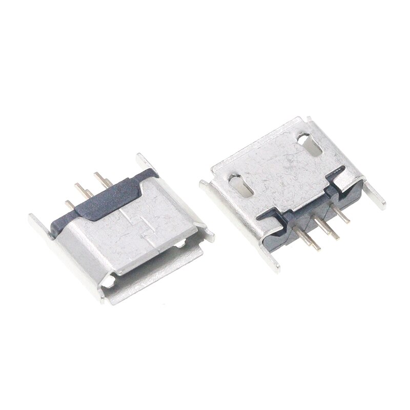 10Pcs Type B Vrouwelijke 180Angel Micro Usb Socket Connector 5P Directe Plug-In Voor Opladen Mobiele telefoon