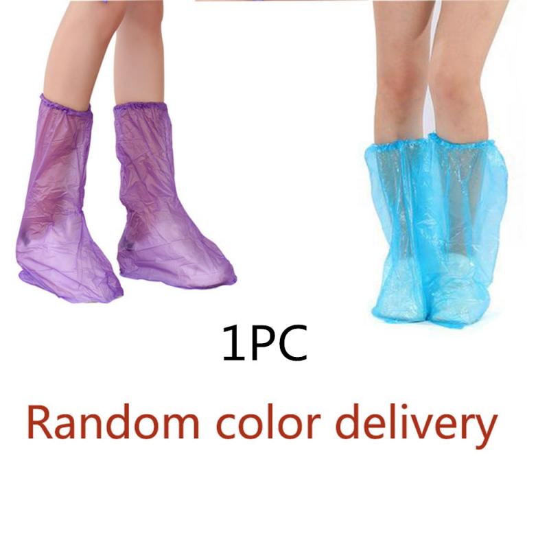 1Pair reusable Portable Reusable Shoe Covers Dustproof Non-slip Dhoe Cove Washable Elasticity Dustproof Flannel Overshoes: 05 1Pc random