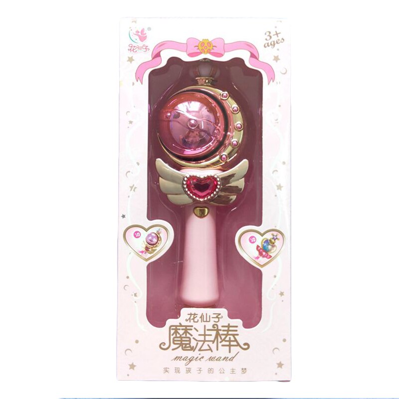 Bloem Fee Size Toverstaf Gloeiende Muziek Beetje Magie Fee Prinses Fee Toverstaf Meisje Speelgoed: Pink-83312
